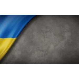 Изображение товара -  Фото-фон виниловый патриотический 120×75 см “Флаг Украины: Серая цементная стена“