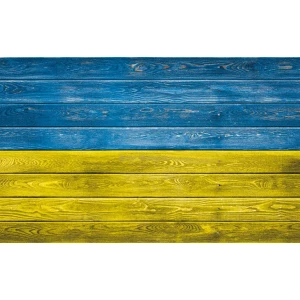 Изображение товара -  Фото-фон виниловый патриотический 120×75 см “Флаг Украины: Желто-синие горизонтальные доски“