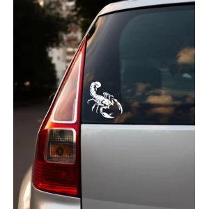Изображение товара - Наклейка на машину “Скорпион“ 20,7х20 см (цвет на выбор) - на стекло / авто / автомобиль
