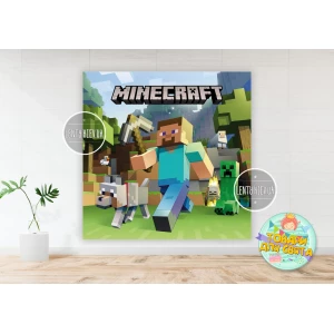 Изображение товара - Плакат “Майнкрафт“ 1,5х1,5 м для оформления фотозоны