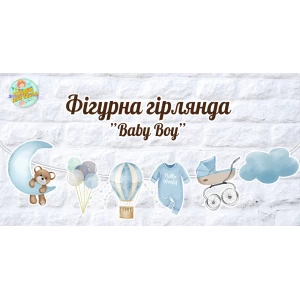 Изображение товара -  Гирлянда фигурная  “Baby Boy“ на гендер пати / baby shower