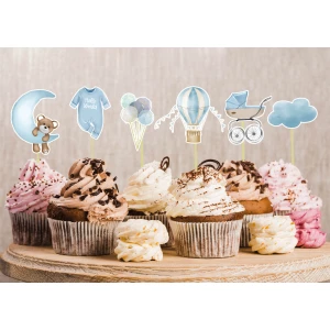 Изображение товара -  Топперы “Baby Boy“ средние топперы в кексы  (6 см) вырубка (6шт./уп.)(Картон)