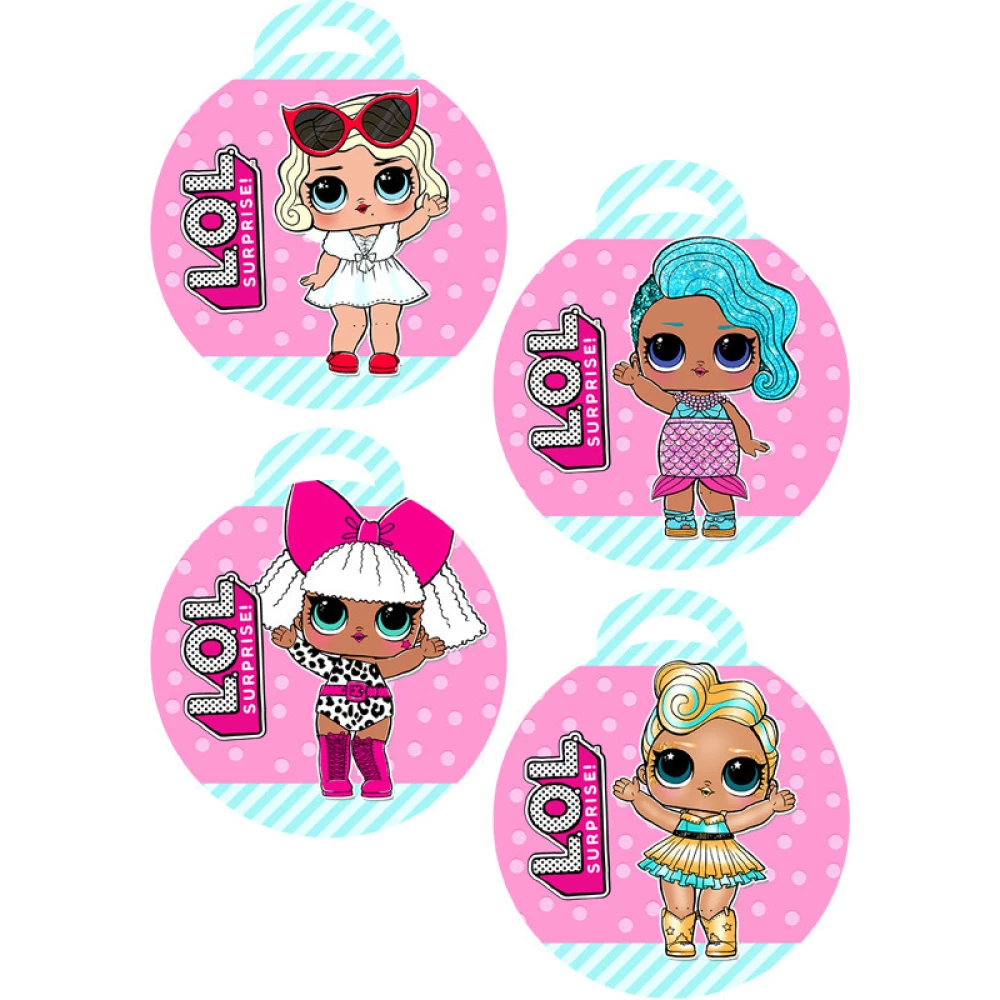 Медальки/медали “Куклы ЛОЛ“ картонные тематические (10шт.) малотиражные-