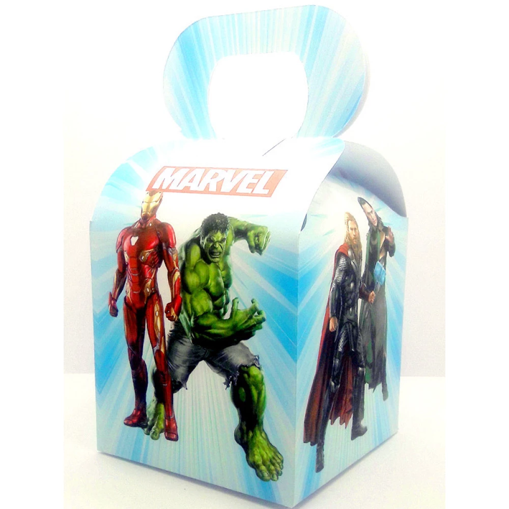 Коробочка Супергерои Марвел для подарков и угощений 10х10х10 малотиражные -