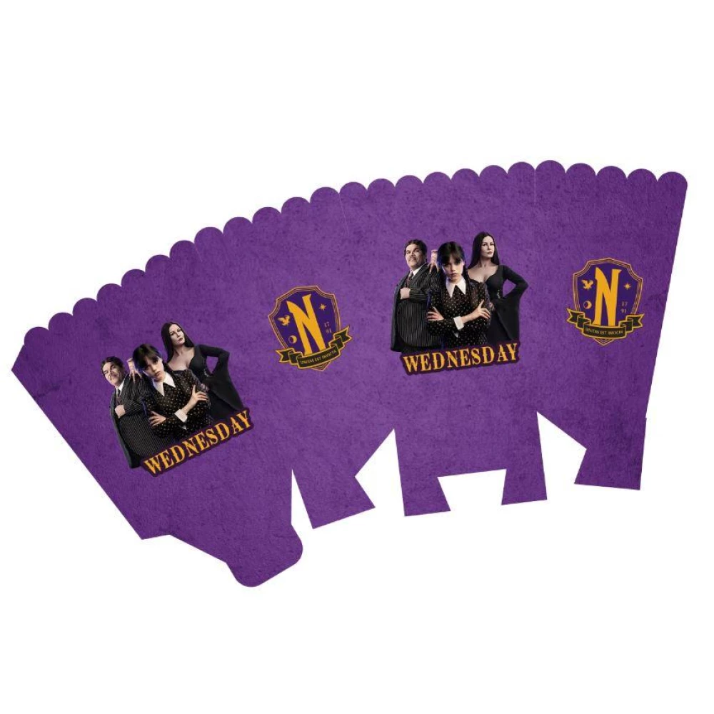 Коробочка для попкорна “Венсдей / Венздей / Уенсдей Аддамс“ 15,5*11,5*9,5 см - поштучно