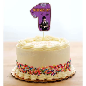 Изображение товара - Топпер-цифра “Венсдей“ (до 10см цифра) вырубка (1шт)- КАРТОН 1