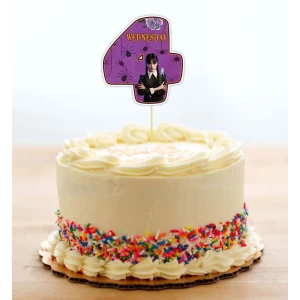 Изображение товара -  Топпер-цифра “Венсдей“  (до 10см цифра) вырубка  (1шт)- КАРТОН 4