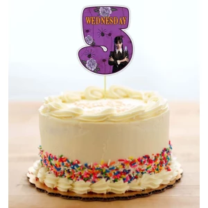 Изображение товара -  Топпер-цифра “Венсдей“  (до 10см цифра) вырубка  (1шт)- КАРТОН 5