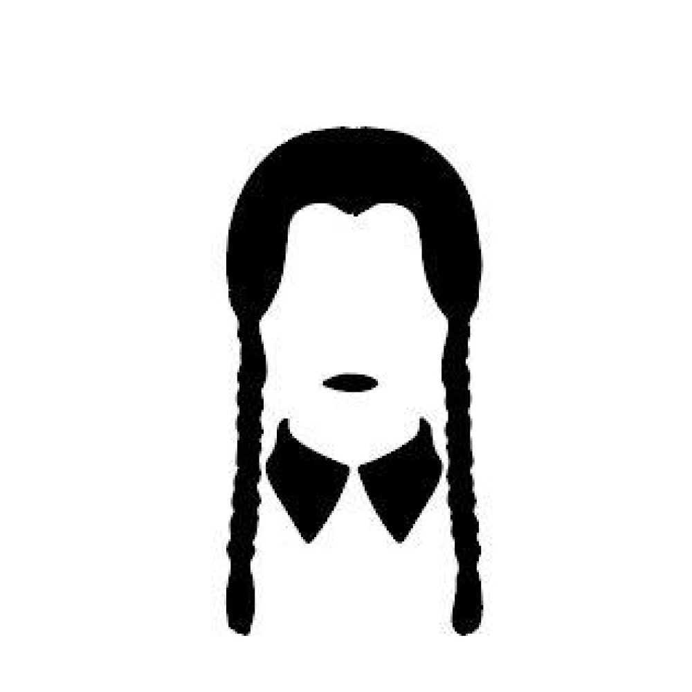 Наклейка “Венсдей / Венздей“ оракал лице силует на коробку сюрприз 70х70см (колір на вибір)