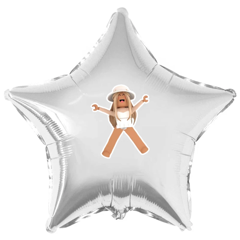 Наклейка “Роблокс девочки“ звездочка на шар 18“ (поштучно, без шара)