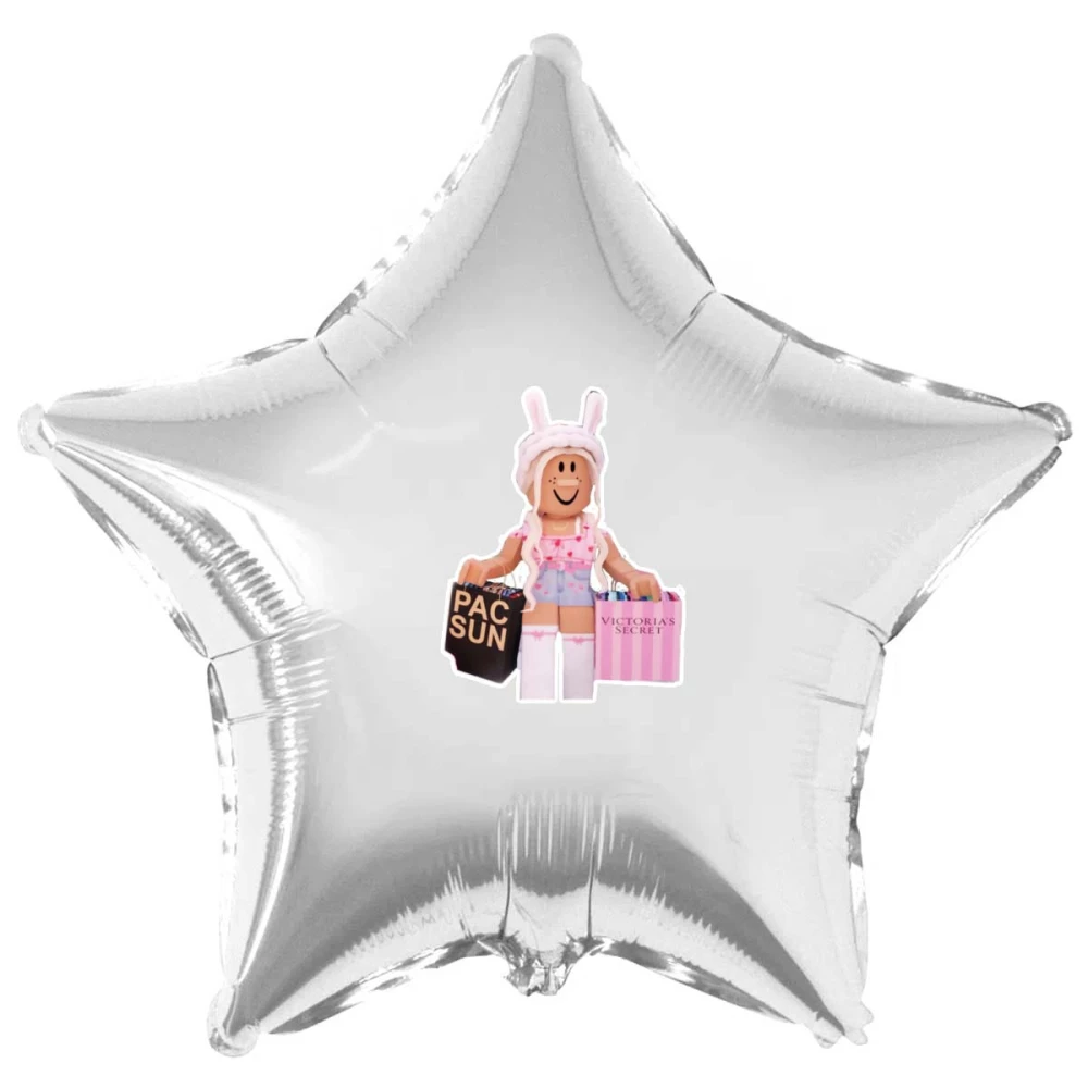 Наклейка “Роблокс девочки“ девочка покупки на шар 18“ (поштучно, без шара)