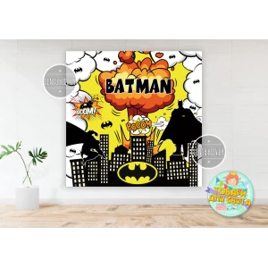 Изображение товара -  Плакат “Супергерои. Бетмен. Взрыв“ 150х150 см на детский День рождения -