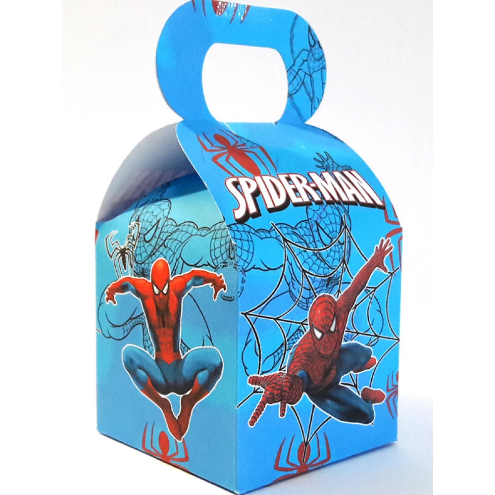 Коробочка “Человек Паук“ для подарков и угощений 10х10х10 малотиражные -