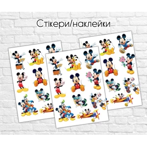 Изображение товара -  Наклейки стикеры “Микки Маус“  - 12х17 см
