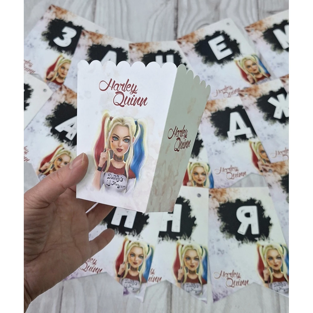 Коробочка “Харли Квин“ для попкорна 10 см
