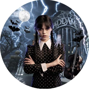 Изображение товара - Круглый баннер “Венсдей / Венздей / Уенсдей Аддамс Замок“ 2.20х2.20- Фотозона (виниловый) -