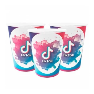 Изображение товара -  Стаканчики бумажные (10шт/уп. 250мл.)  “Тик Ток“ одноразовые детские