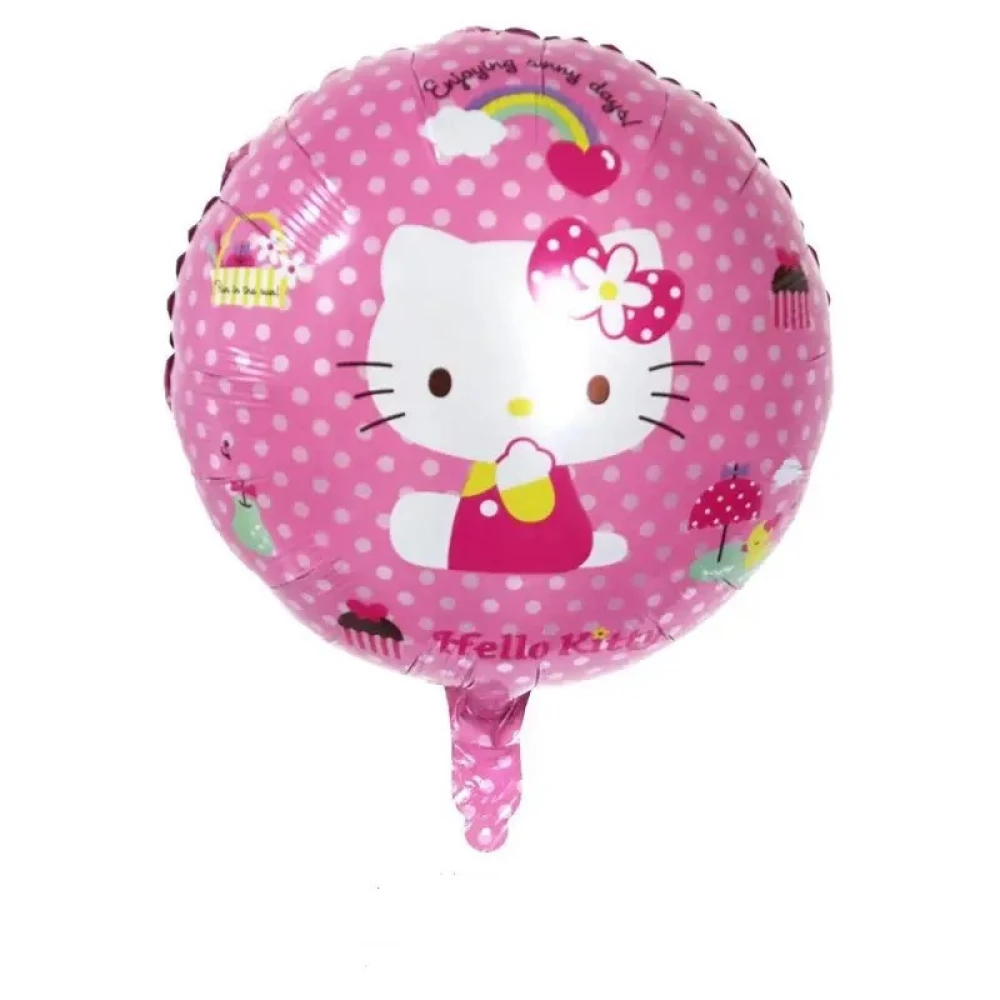 Шар из фольги “Китти“ Розовый с короной 45см