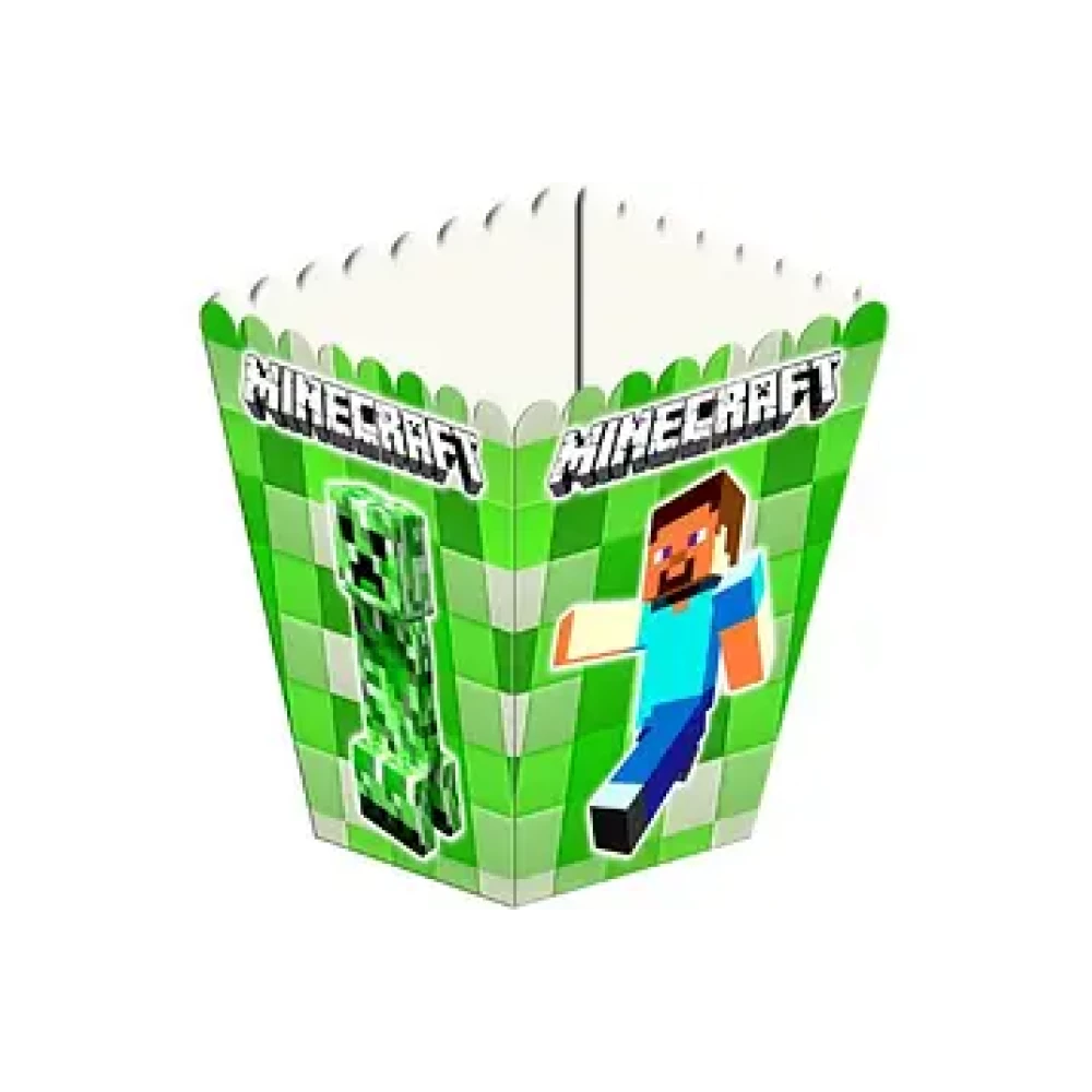 Коробочки для попкорна Майнкрафт (12 см высота,.)Поштучно