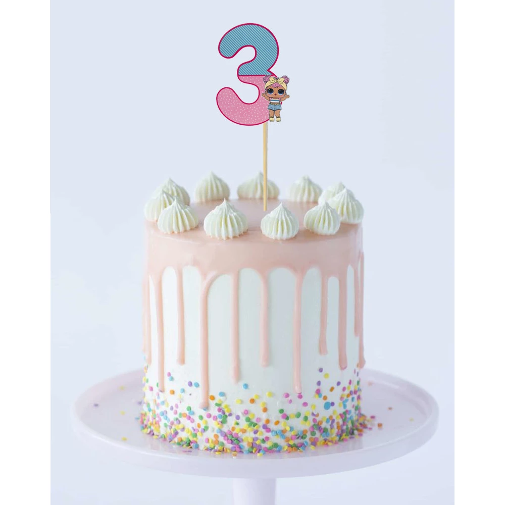 Топпер-цифра (до 10см цифра) вырубка “Куклы ЛОЛ“ (1шт)- 3