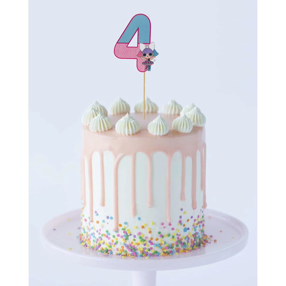 Топпер-цифра (до 10см цифра) вырубка “Куклы ЛОЛ“ (1шт)- 4