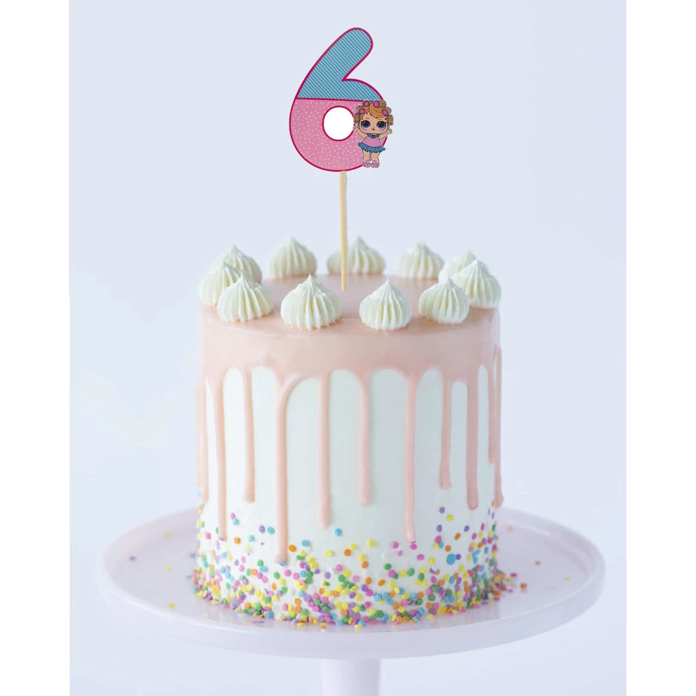 Топпер-цифра (до 10см цифра) вырубка “Куклы ЛОЛ“ (1шт)- 6