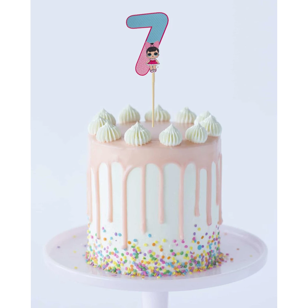 Топпер-цифра (до 10см цифра) вырубка “Куклы ЛОЛ“ (1шт)- 7