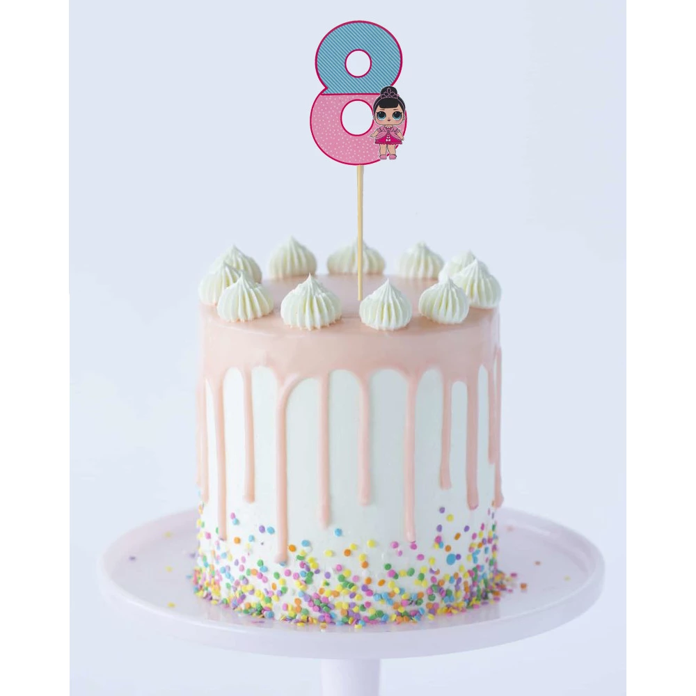Топпер-цифра (до 10см цифра) вырубка “Куклы ЛОЛ“ (1шт)- 8