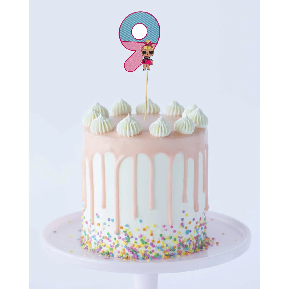 Топпер-цифра (до 10см цифра) вырубка “Куклы ЛОЛ“ (1шт)- 9