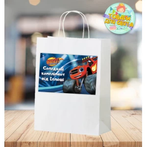 Зображення товара -  Пакет “Вспиш і чудо машинки / Blaze“  28х19х11 см для подарунка