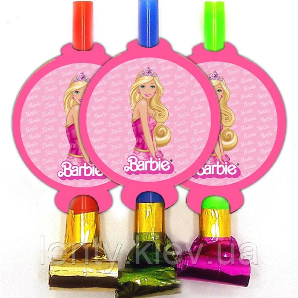 Язычки - гудки “Барби“ девушка (6 шт/уп) в стиле карнавальные малотиражные -