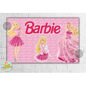 Изображение товара - Плакат “Барби“ 3 девочки 120х75 см, на детский День рождения -