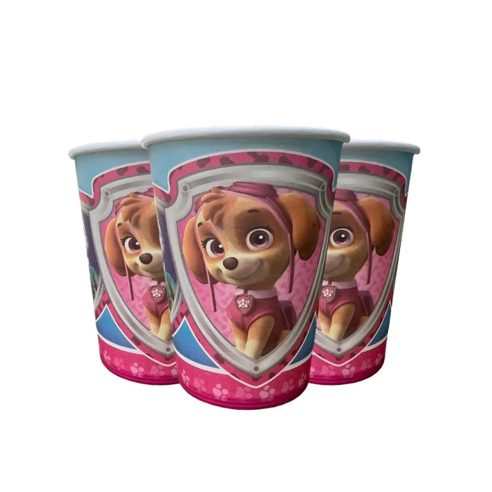 Стаканчики (набор 10шт.250мл) в стиле “Щенячий патруль. Скай“ бумажные одноразовые -  малотиражные