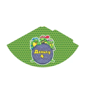 Изображение товара -  Колпачки “Черепашки Ниндзя“ зеленый кирпич поштучно именные