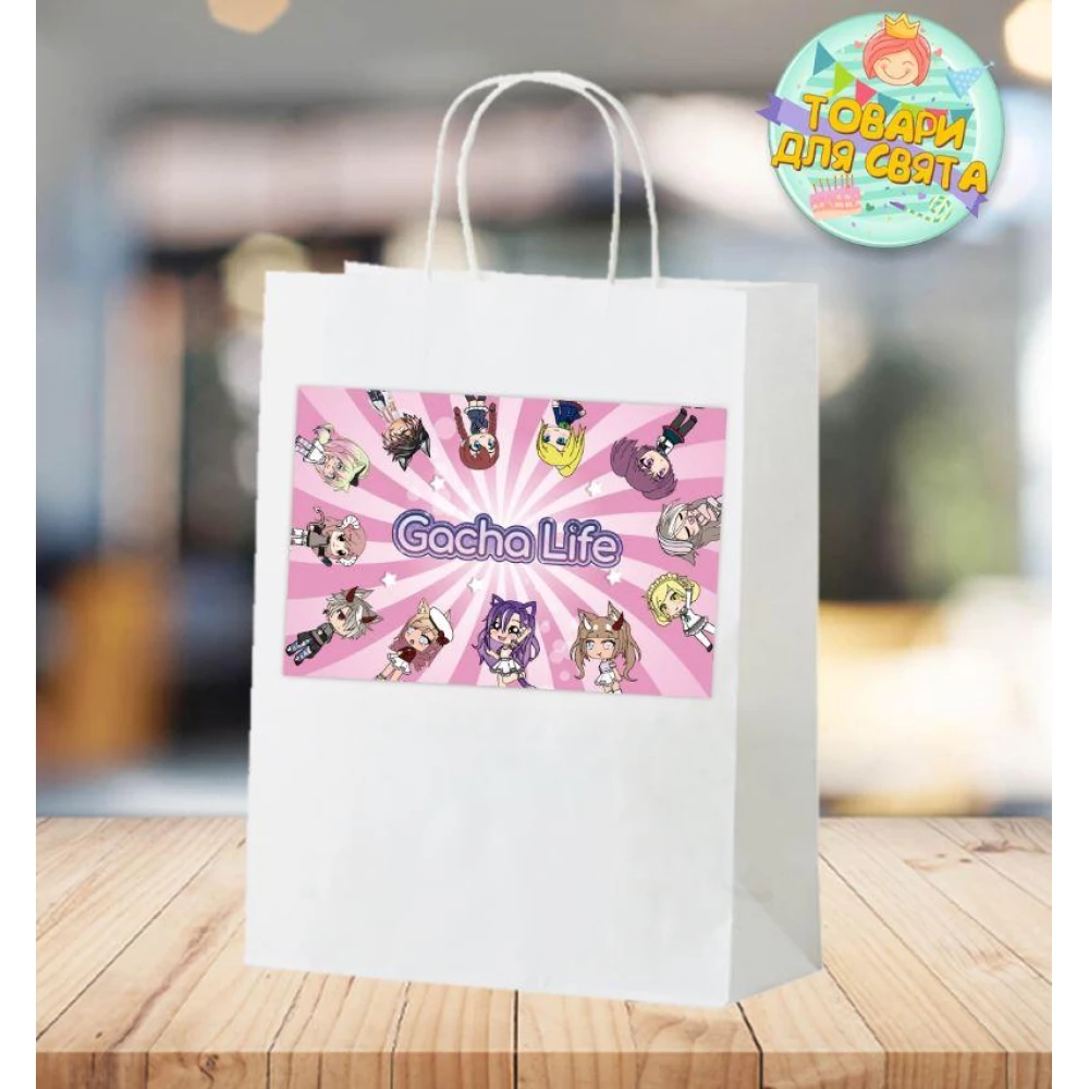 Пакет “Гача Лайф / Gacha life“  28х19х11 см  для подарка