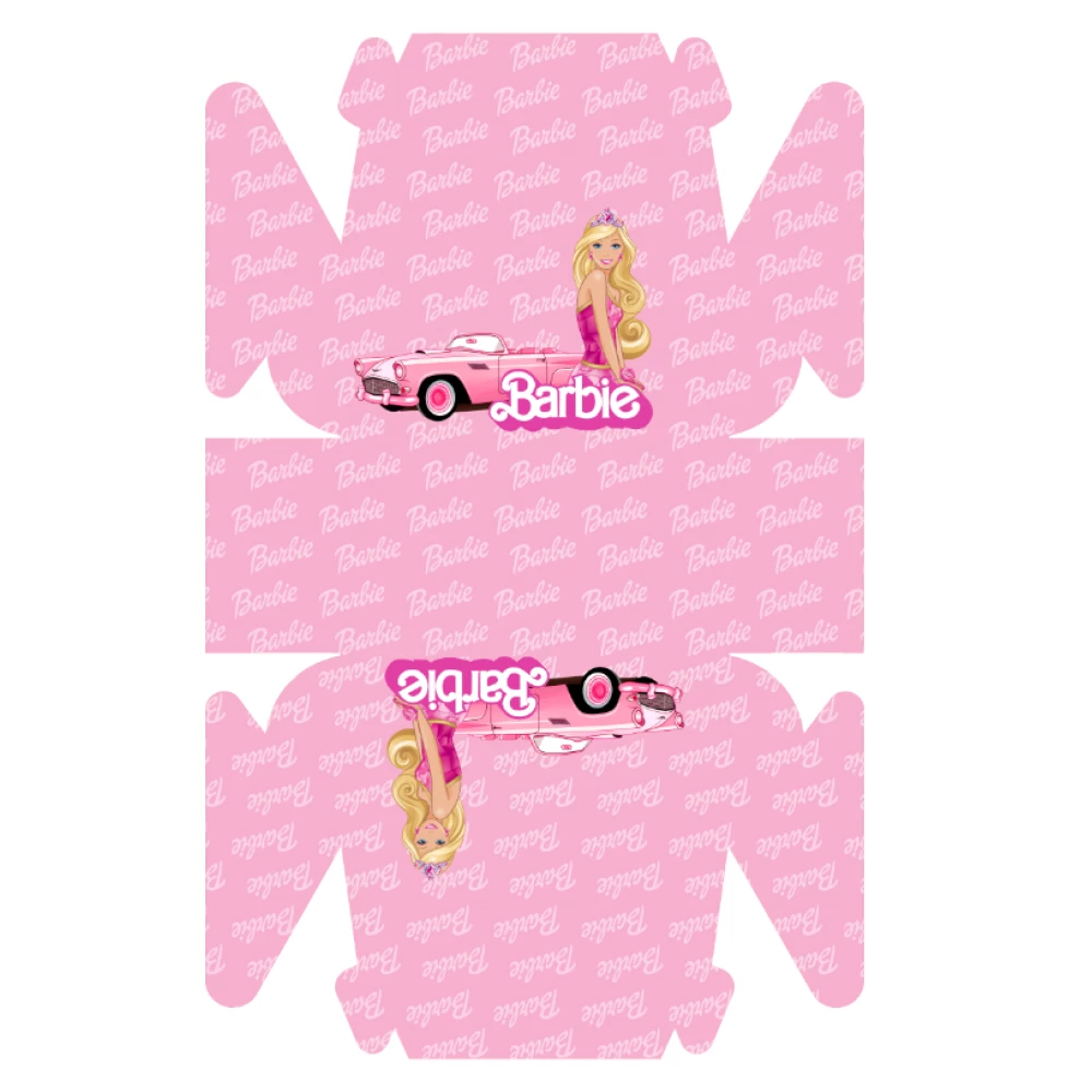 Коробочка “Барбі“ порційна для тортика/подарунків 13х15х8,5