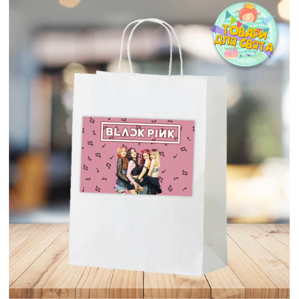 Пакет  “Блек Пинк / Black Pink“ универсальный  28х19х11 см  для подарка