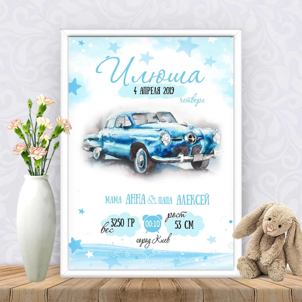 Метрика “Голубой автомобиль“